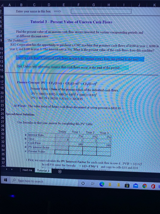 = CF/(1+r) + CF/(1+r) + CF,/(1+r) Present Value Sum of the present