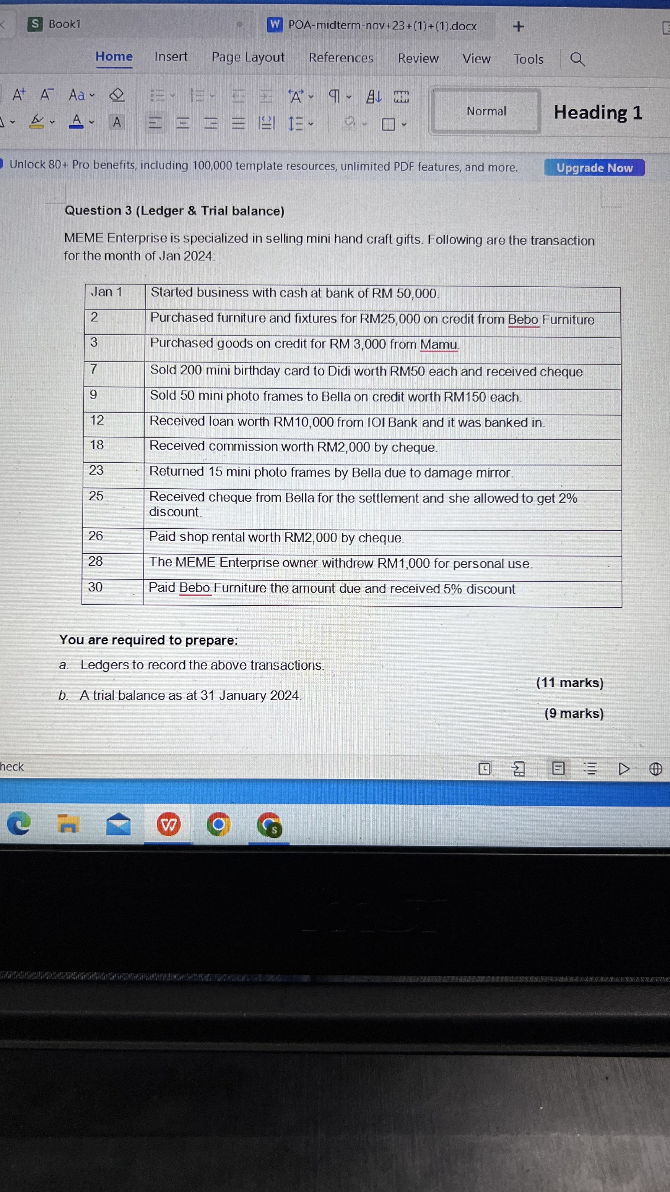  Book1 POA-midterm-nov +23+(1)+(1)* docx Home Insert Page Layout References Review View