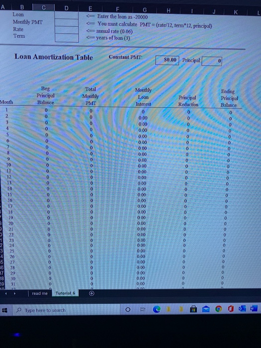 copy to cells G33 and 33 read me Tutorial 3 + Type