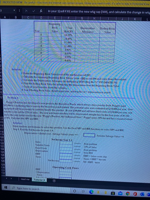 You can change any of the inputs and Excel will automatically recompute