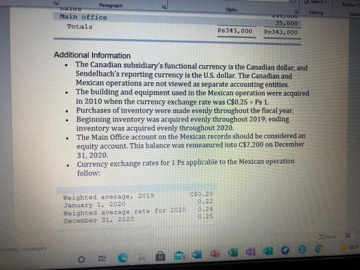 Sendelbach Corporation is a U.S.-based organization with operations Editing Adobe Acrust throughout