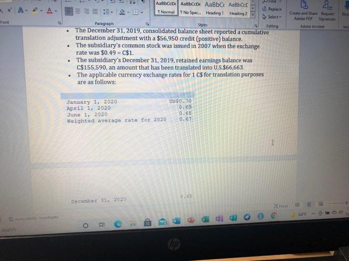 the world. One of its subsidiaries is headquartered in Toronto. Although this