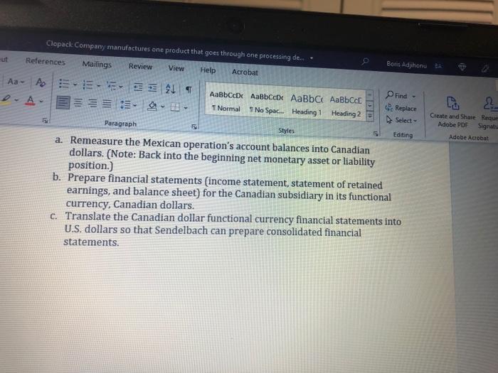 wholly owned company operates primarily in Canada, it engages in some transactions