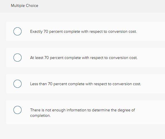 3 Problem 8-62 (Algo) Determine Degree of Completion: FIFO Method, Missing Data