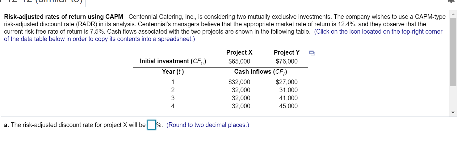 Project Y $65,000 $76,000 Cash inflows (CFt) $32,000 $27,000 32,000 31,000 32,000