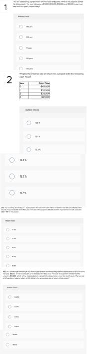  1 o N 1 You are considering a project with an