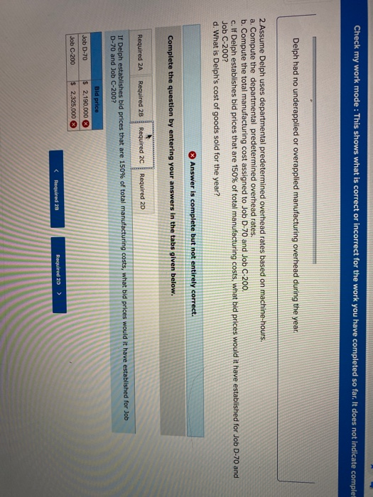 Required information [The following information applies to the questions displayed below.) Delph