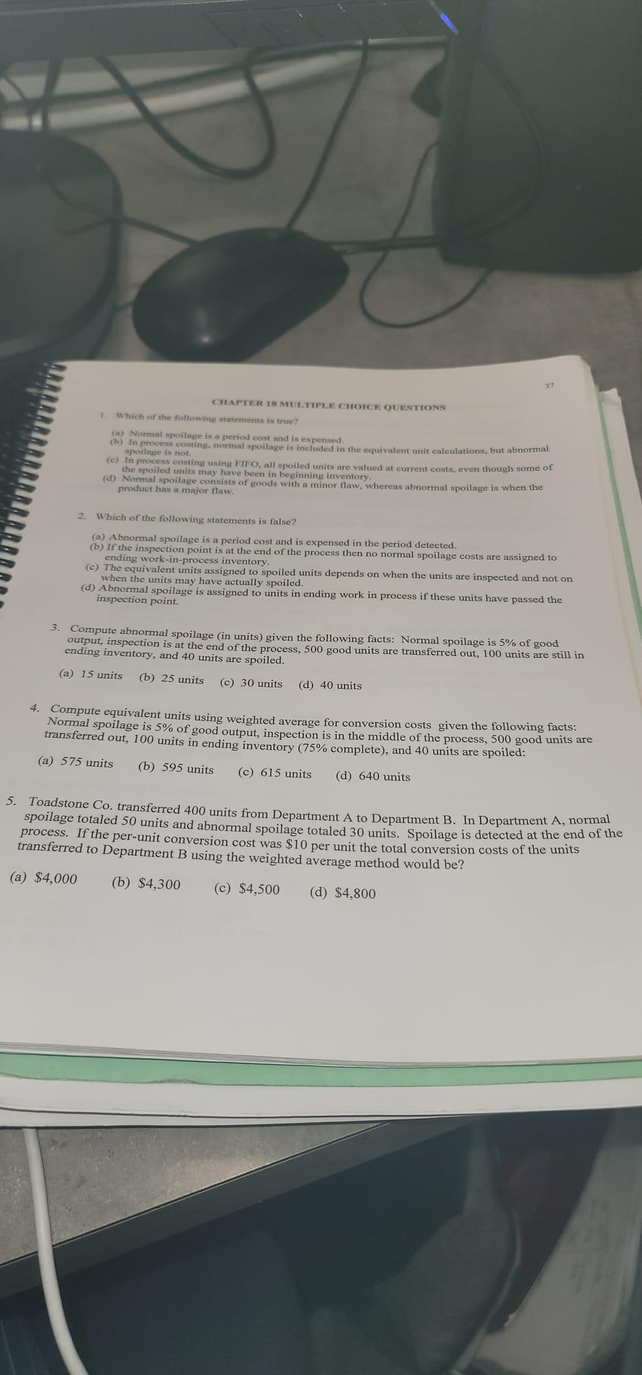 answer all pls 17 1 CHAPTER 18 MULTIPLE CHOICE QUESTIONS Which of