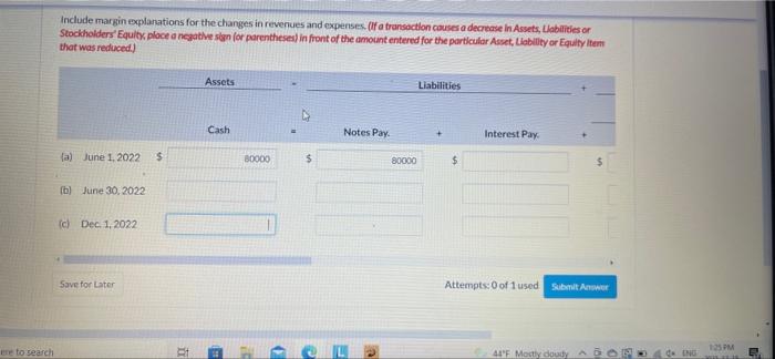 Wildhorse Co. Ltd. borrows $80,000 from Acme Bank on a 6-month $80.000,6%