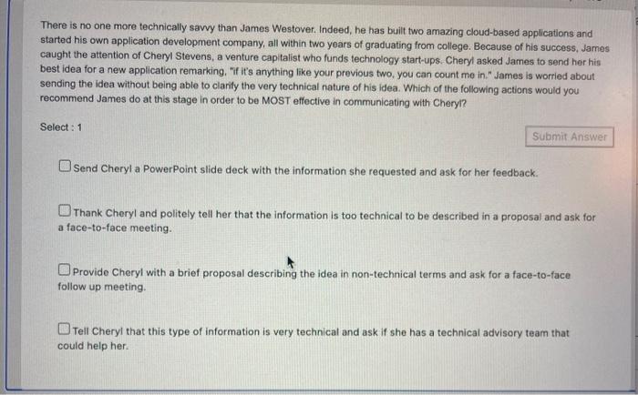  There is no one more technically savvy than James Westover. Indeed,