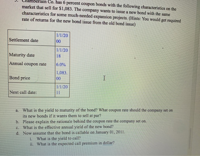 Please answer in excel format, WILL GIVE THUMBS UP lain Co. has
