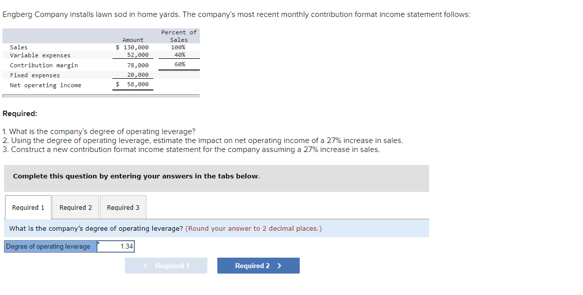  Question #1 Question #2 Question #3 Question #4 Engberg Company installs
