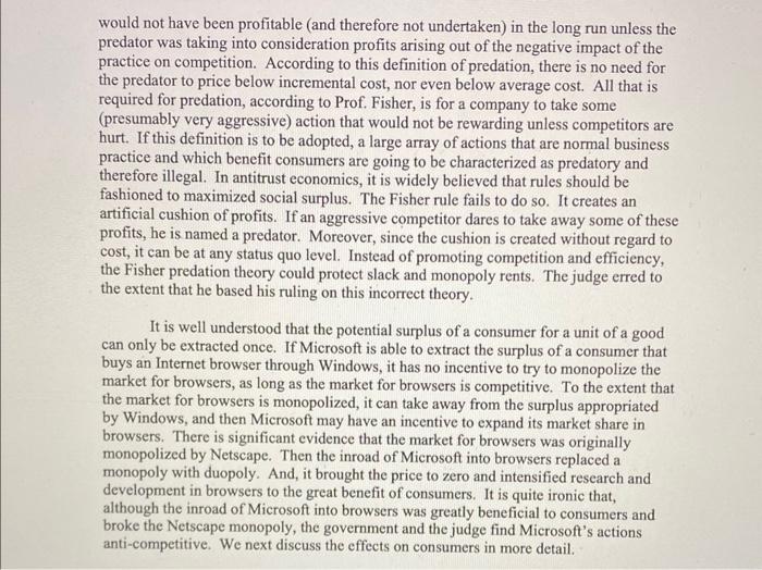 the government's theory on monopolization in section 5 ? Why or why