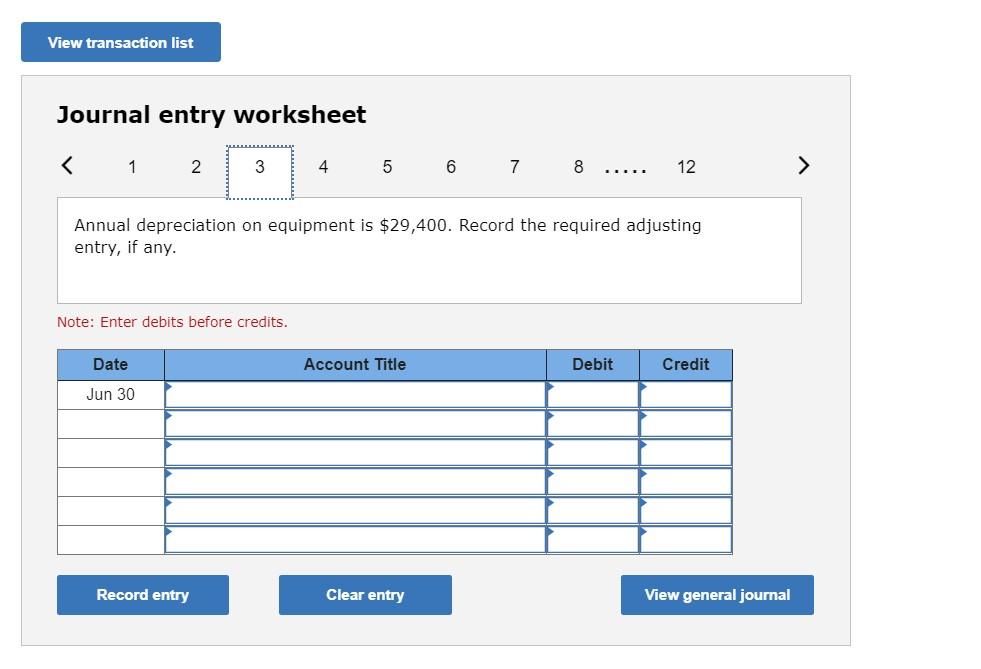 its fiscal year, is found on the trial balance tab. The June