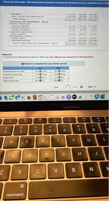 below. Calculate fhe following risk ratios for 2021 and 2022. lication.com/ext/map/index.html?_con-con&external_browser=0&launchurahttps%253A%252F%252Fims.mheducation.com work