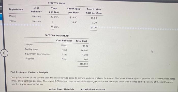 Parts A and B of the comprehensive problem. Be sure you have
