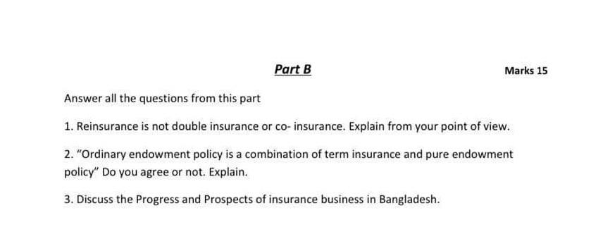  Part B Marks 15 Answer all the questions from this part