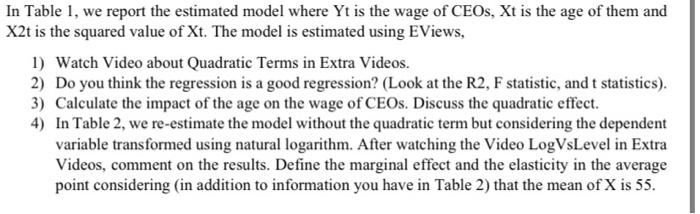  In Table 1, we report the estimated model where Yt is