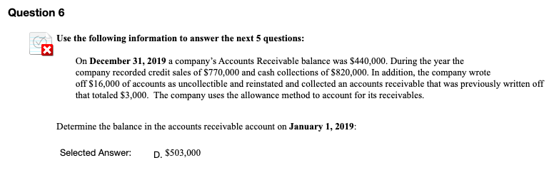 C ($420,750) is not correct for Question 8, and answer D ($503,000)