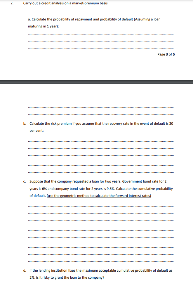 Main Question Part 2: Problem Solving A financial services provider that provides