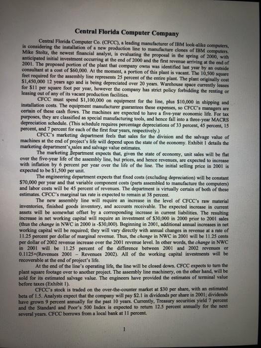  Central Florida Computer Company Central Florida Computer Co. (CFCC), a leading