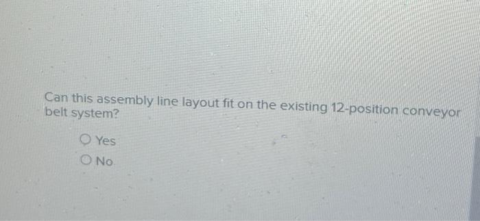 work at a 14.4-meter-long assembly line The line is organized in a