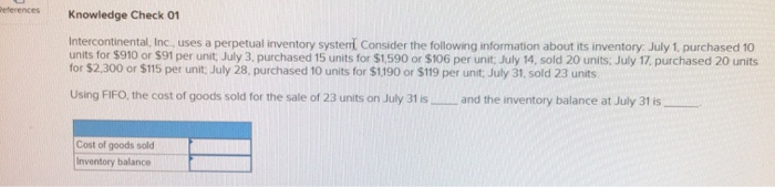 on the balance sheet Cost of the ending Inventory Assume that we