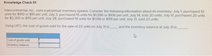 use a perpetual inventory system and that five identical units are purchased