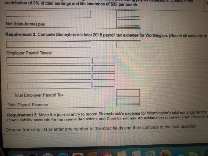 journal entry to record Stoneybrook's expense for Worthington's total earnings for the