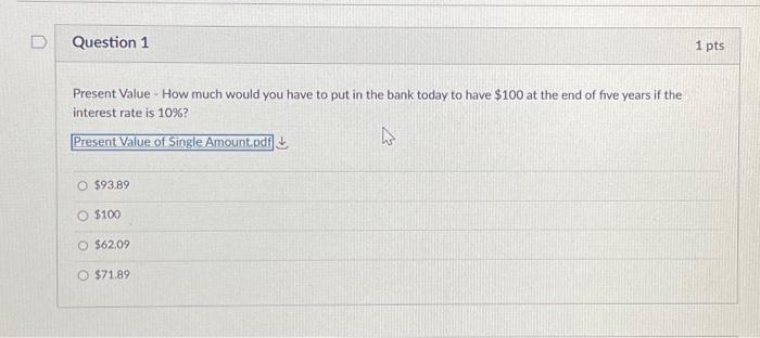  Present Value - How much would you have to put in