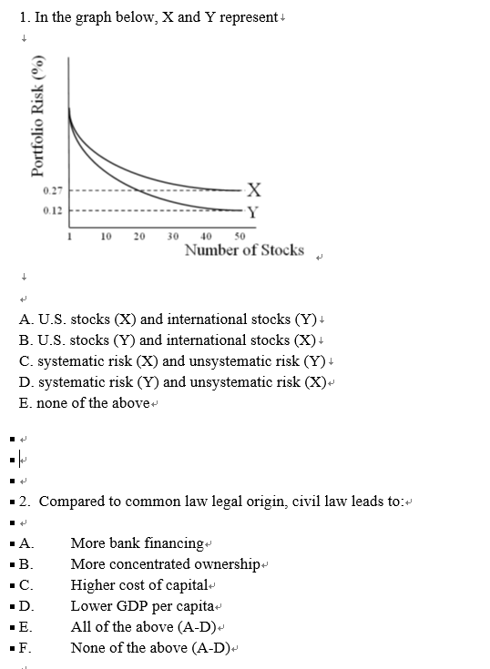  1. In the graph below, X and Y represent + +