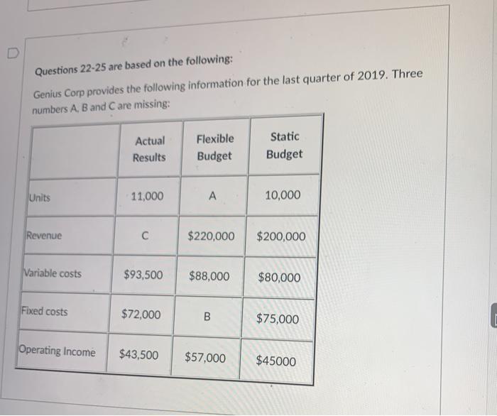  FILL IN THE MISSING BLANKS: A B & C D Questions
