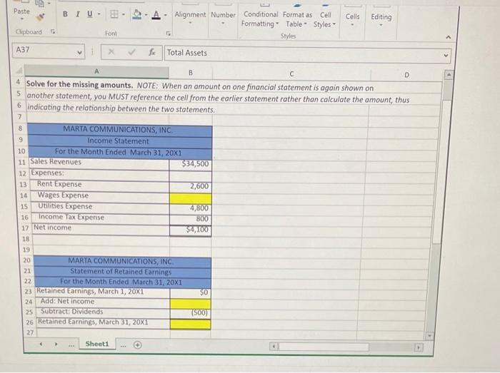  please write equations for each box. for ex: b3-b4 or sum