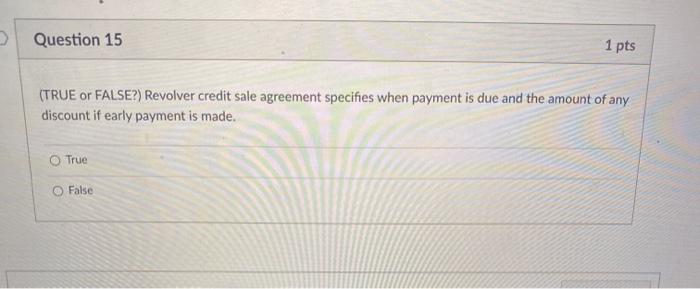 1 pts (TRUE or FALSE?) If carrying costs are greater than shortage