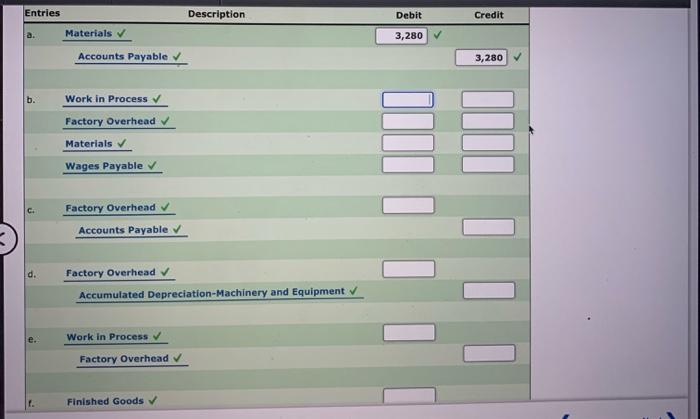 order cost system. The following data summarize the operations related to production
