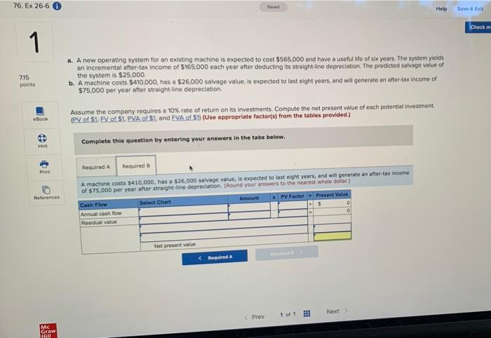 a. A new operating system for an existing machine is expected to