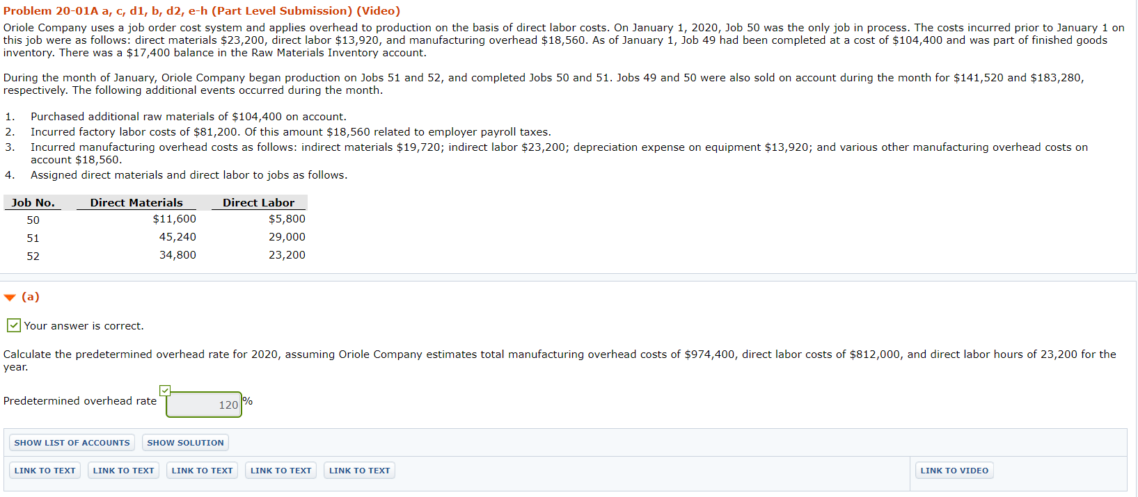  Problem 20-01A a, c, di, b, d2, e-h (Part Level Submission)