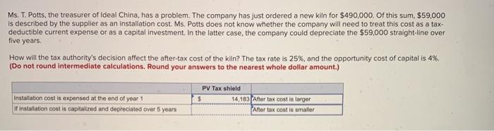 help with the second question on the installation cost being capitalized and