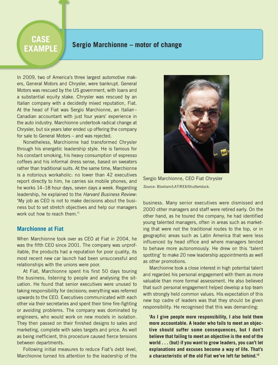 leadership in setting strategic direction and formulating and implementing strategic plans in