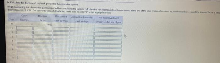 operating costs. The system has an expected useful life of 8 years