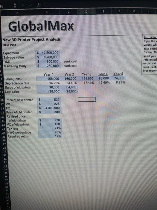 Business Finance Capital Project Analysis Case Due: Last class day (December 7)