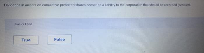 in arrears on cumulative preferred shares constitute a liability to the corporation