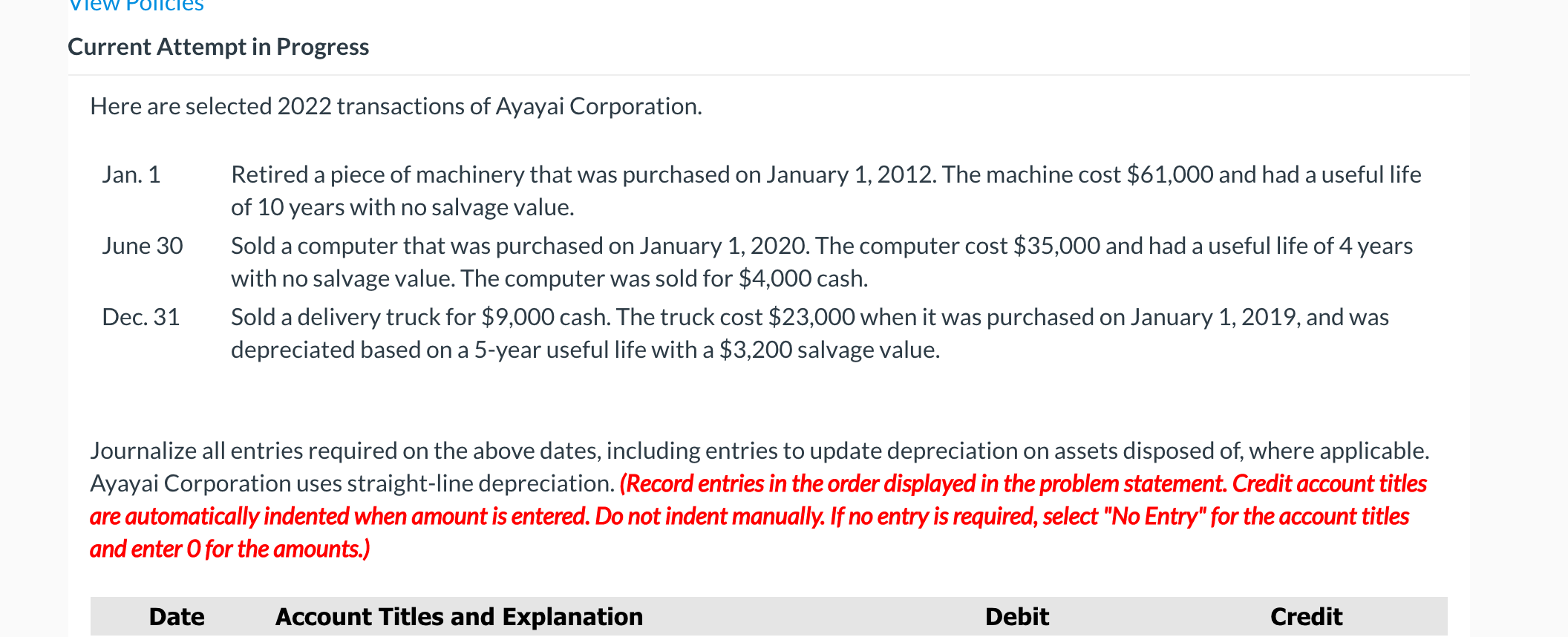  view Policies Current Attempt in Progress Here are selected 2022 transactions