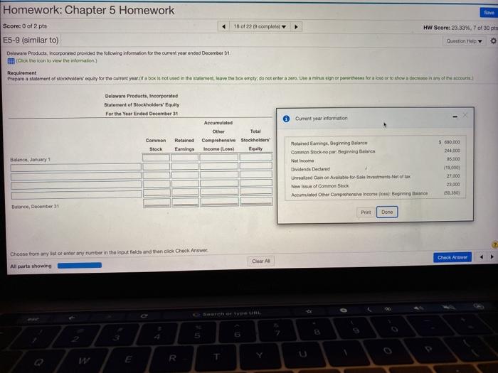  Save Homework: Chapter 5 Homework Score: 0 of 2 pts 18