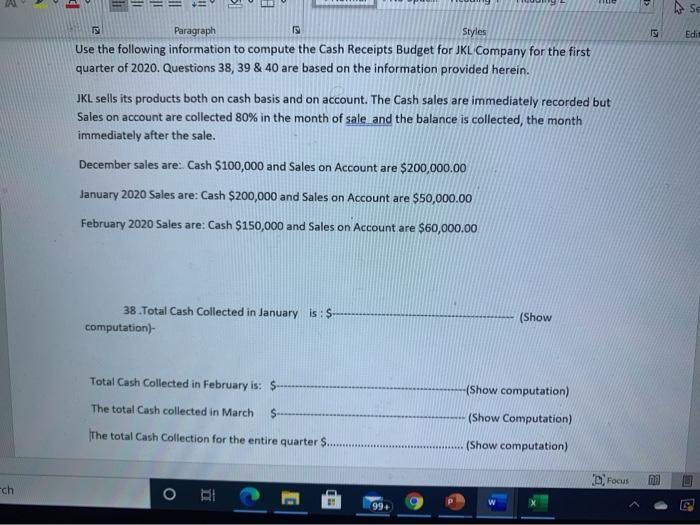  > Se 15 IS Edit Paragraph Styles Use the following information