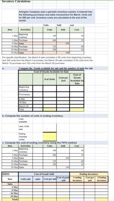 unit 1 assignment 4 - compare inventory methods This assessment addresses the