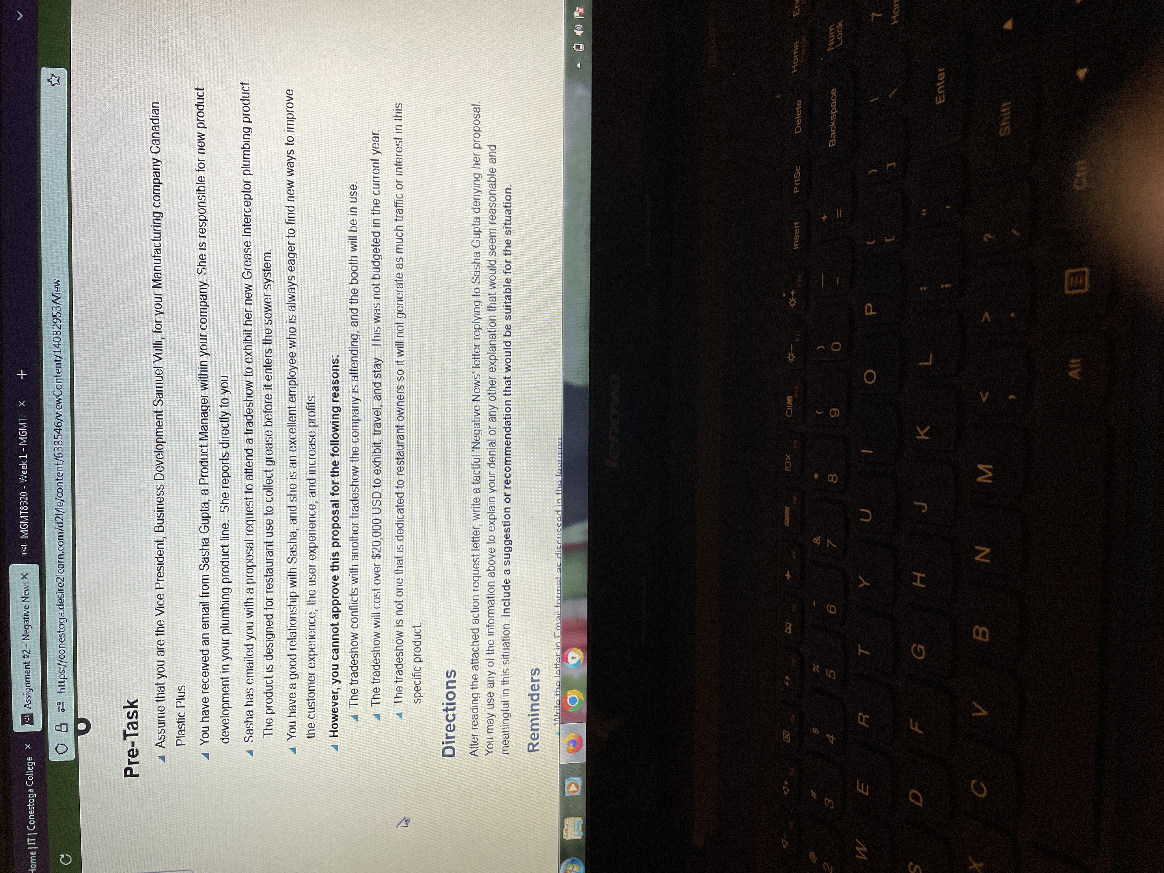 Negative News Response Instructions signment #2 - Negative News Response structions Negative