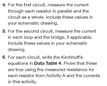 (include values within drawing) and part 6 (write Kirchhoff's equations) Thank you