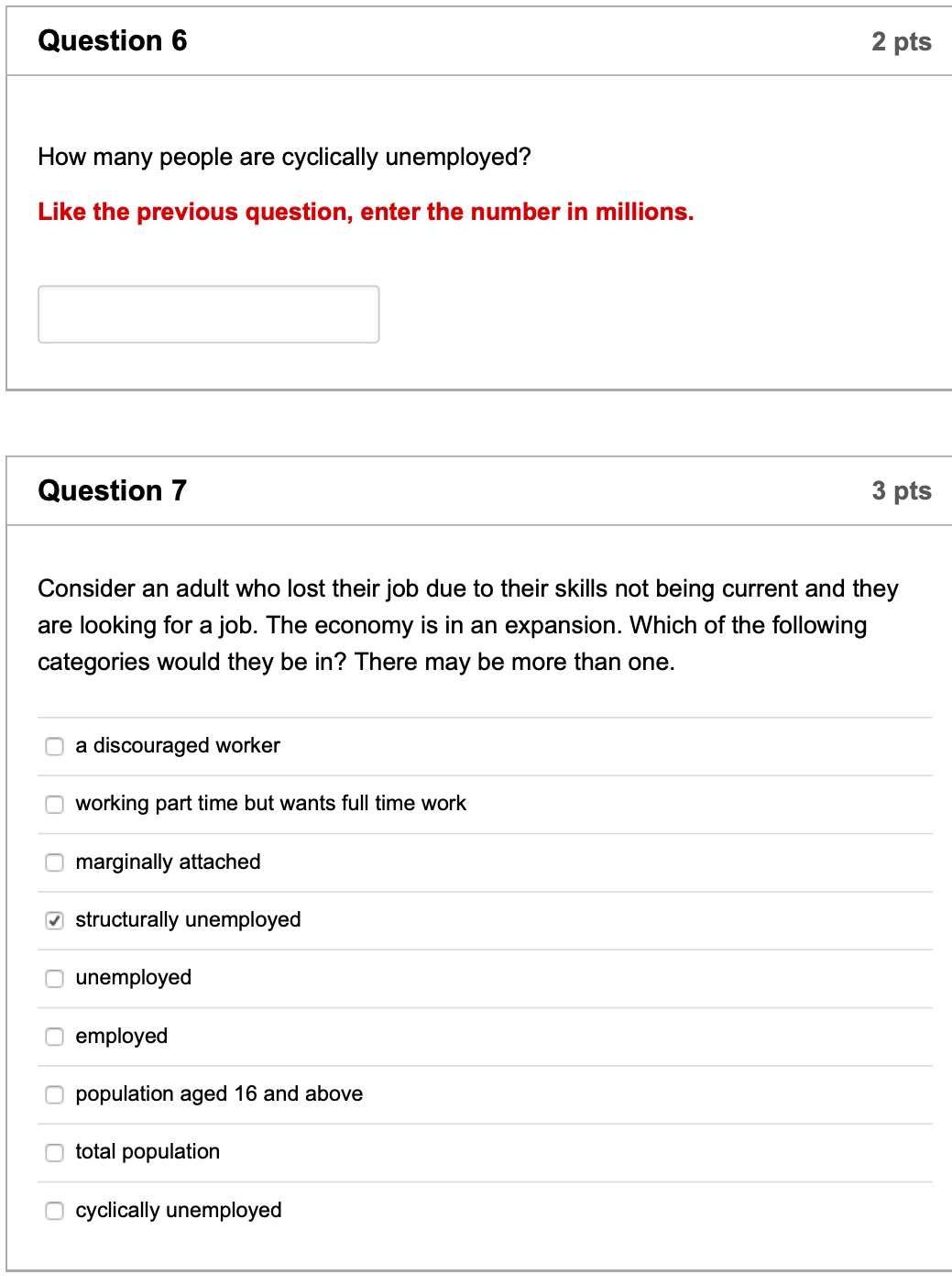 unemployed 6 unemployed 15 employed population 16 and above total population What