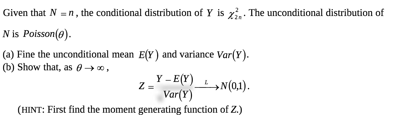 Please help with the second question of this problem.Given that N=n, the